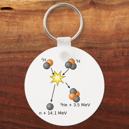 Deuterium Tritium Fusion Sleutelhanger (Voorkant)