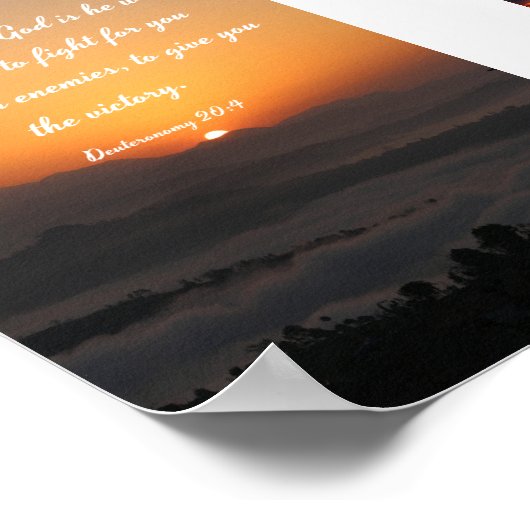 Deuteronomie 20:4 - Bijbel Poster (Hoek)