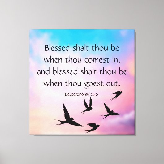 Deuteronomie 28:6 canvas afdruk (Voorkant)