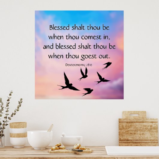 Deuteronomie 28:6 poster (Keuken)