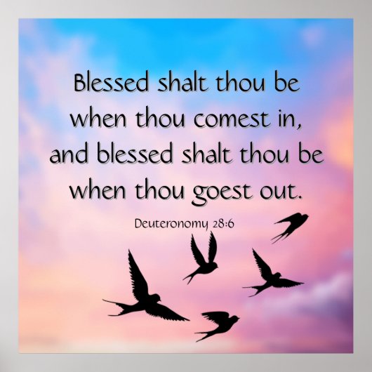 Deuteronomie 28:6 poster (Voorkant)