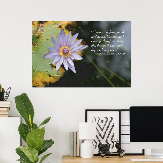 Deuteronomie 30:19 Manuscriptdruk Poster (Thuiskantoor)