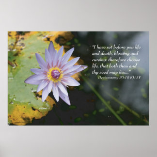 Deuteronomie 30:19 Manuscriptdruk Poster