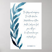 Deuteronomie 31:6, Bijbelversie afdrukken, sterk Poster (Voorkant)