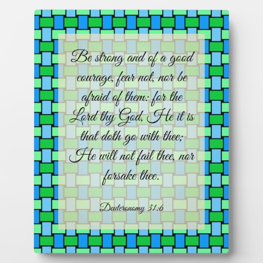 Deuteronomie 31:6 fotoplaat (Voorkant)
