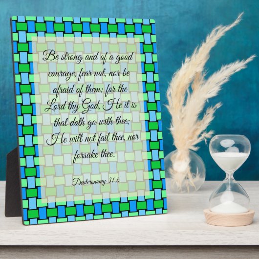 Deuteronomie 31:6 fotoplaat (Zijkant)