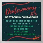 Deuteronomie 31:6 poster (Voorkant)