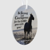 Deuteronomie 31:6 sterk en moedig zijn ornament (voorkant)