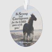 Deuteronomie 31:6 sterk en moedig zijn ornament (voorkant)