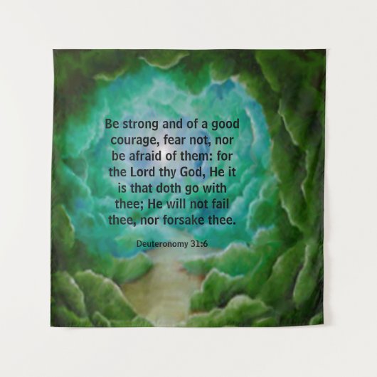 Deuteronomie 31:6 wandkleed (Voorkant)