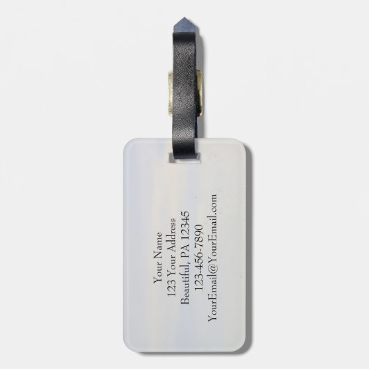 Deuteronomie 31:6 Wees sterk en moedig, paard Bagagelabel (Achterkant verticaal)