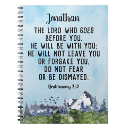 Deuteronomie 31 8 Bijbelverse Waterverf Natuur Notitieboek