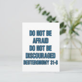 Deuteronomie 31:8 briefkaart (Staand voorkant)