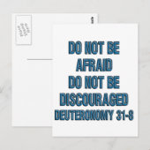Deuteronomie 31:8 briefkaart (Voorkant / Achterkant)