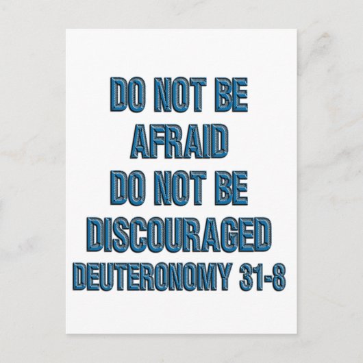 Deuteronomie 31:8 briefkaart (Voorkant)