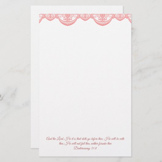 Deuteronomie 31:8 briefpapier (Voorkant / Achterkant)