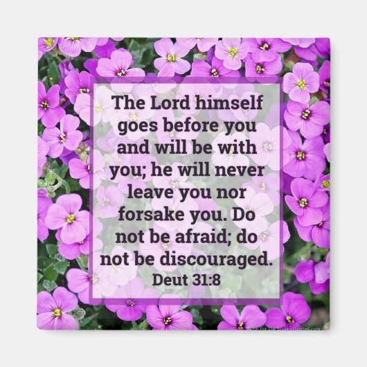 Deuteronomie 31:8 Magnet (Voorkant)