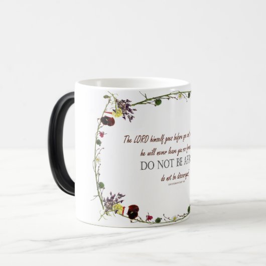 Deuteronomie 31:8, "Wees niet bang" Mok (Voorkant links)