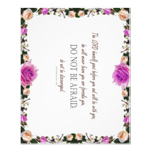 Deuteronomie 31, niet bang zijn, foto afdruk