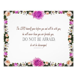 Deuteronomie 31, niet bang zijn, foto afdruk