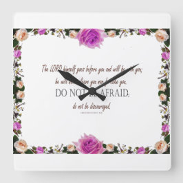 Deuteronomie 31, niet bang zijn, vierkante klok