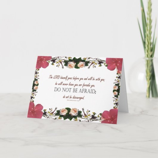 Deuteronomie 31 Vloeiend Briefkaart is niet bang (Voorkant)