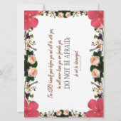 Deuteronomie 31, wees niet bang, Floral Flat Kaart (Voorkant)