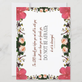 Deuteronomie 31, wees niet bang, Floral Flat Kaart