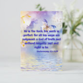 Deuteronomie 32:4 KJV Bijbelscripts Pic Greeting Kaart (Staand voorkant)