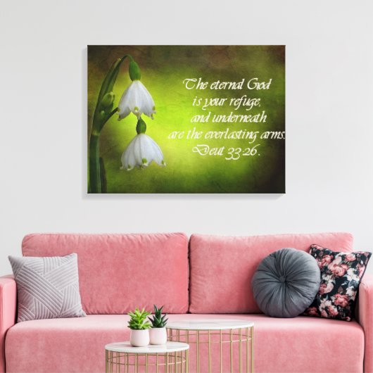 Deuteronomie 33:26 Eternal Refuge Inspirerend Canvas Afdruk (Insitu (Woonkamer))