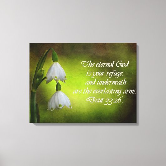 Deuteronomie 33:26 Eternal Refuge Inspirerend Canvas Afdruk (Voorkant)