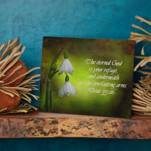Deuteronomie 33:26 Eternal Refuge Inspirerend Fotoplaat (Zijkant)