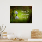 Deuteronomie 33:26 Eternal Refuge Inspirerend Poster (Keuken)