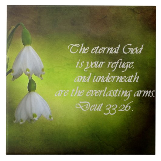 Deuteronomie 33:26 Eternal Refuge Inspirerend Tegeltje (Voorkant)