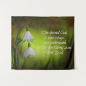 Deuteronomie 33:26 Eternal Refuge Inspirerend Wandkleed (Voorkant (horizontaal))