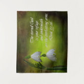 Deuteronomie 33:26 Eternal Refuge Inspirerend Wandkleed (Voorkant)