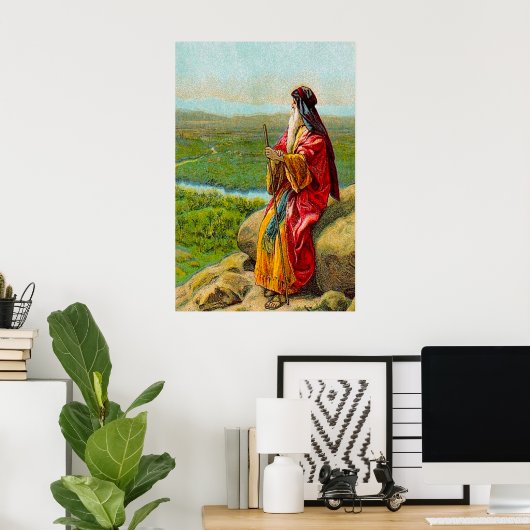 Deuteronomie 34 De dood van het poster Moses (Thuiskantoor)