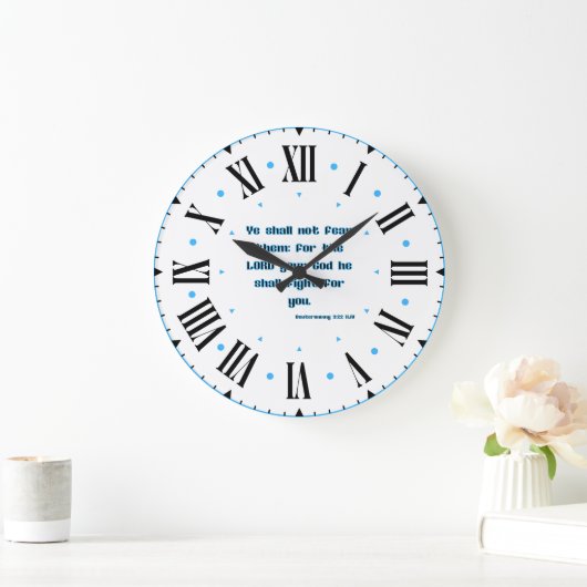 Deuteronomie 3:22 KJV Bijbel Verse II Romeins Nume Grote Klok (Huis)