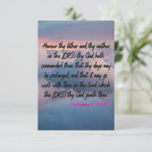 Deuteronomie 5:16 KJV Bijbel verse Pic Flat Greeti Kaart (Staand voorkant)