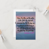 Deuteronomie 5:16 KJV Bijbel verse Pic Flat Greeti Kaart (Voorkant / Achterkant in situ)