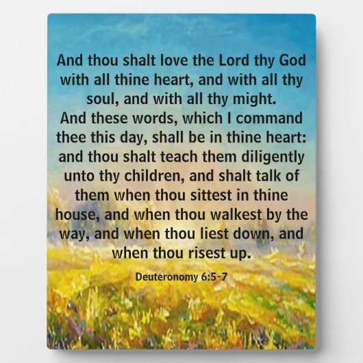 Deuteronomie 6:5-7 fotoplaat (Voorkant)