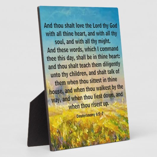 Deuteronomie 6:5-7 fotoplaat (Zijkant)