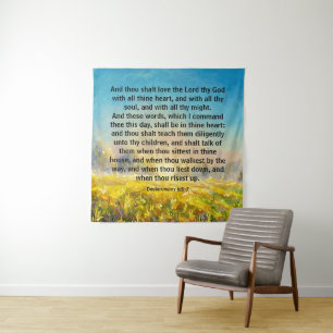 Deuteronomie 6:5-7 wandkleed