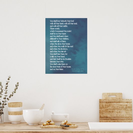 Deuteronomie 6:5-9 - Prioriteiten Poster (Keuken)