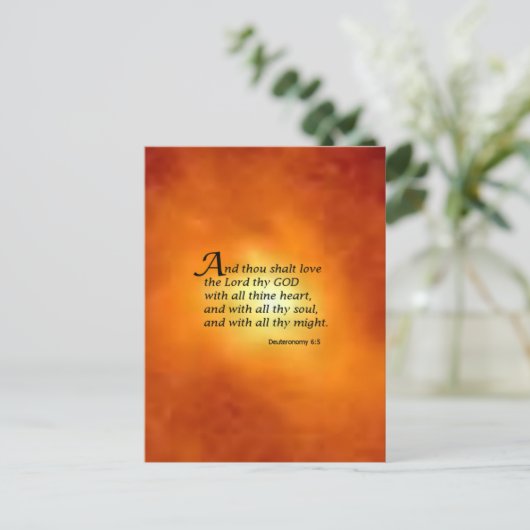 Deuteronomie 6:5 briefkaart (Staand voorkant)