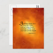 Deuteronomie 6:5 briefkaart (Voorkant / Achterkant)