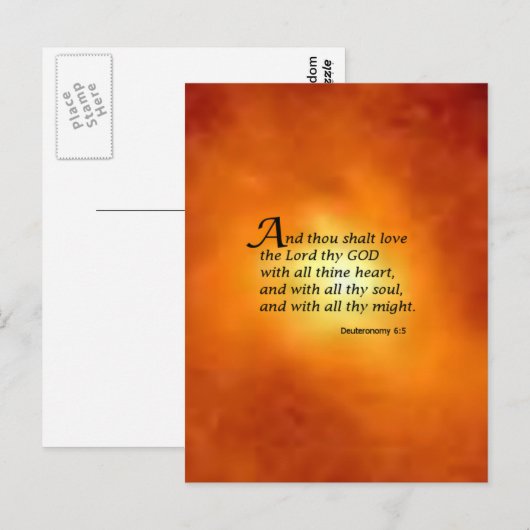 Deuteronomie 6:5 briefkaart (Voorkant / Achterkant)