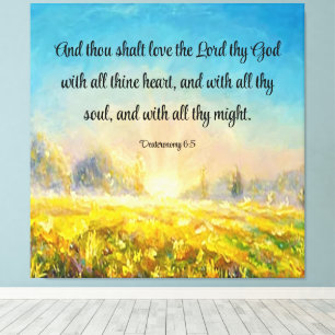 Deuteronomie 6:5 canvas afdruk