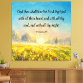 Deuteronomie 6:5 canvas afdruk (Insitu (Woonkamer))