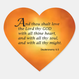 Deuteronomie 6:5 hart sticker